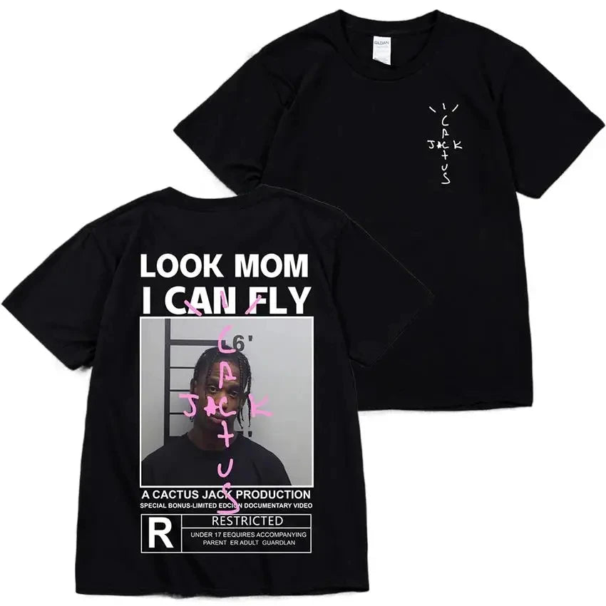 Cactus Jack Unisex LOOK MOM I CAN FLY Short sleeve Tee