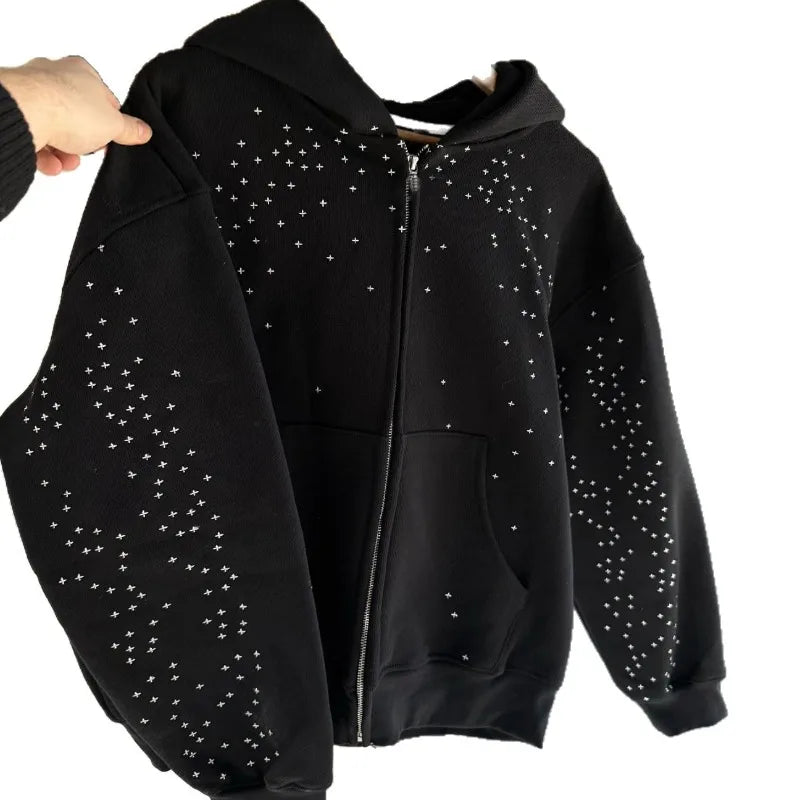 Star Diamond Hoodie Zip-Up Unisex