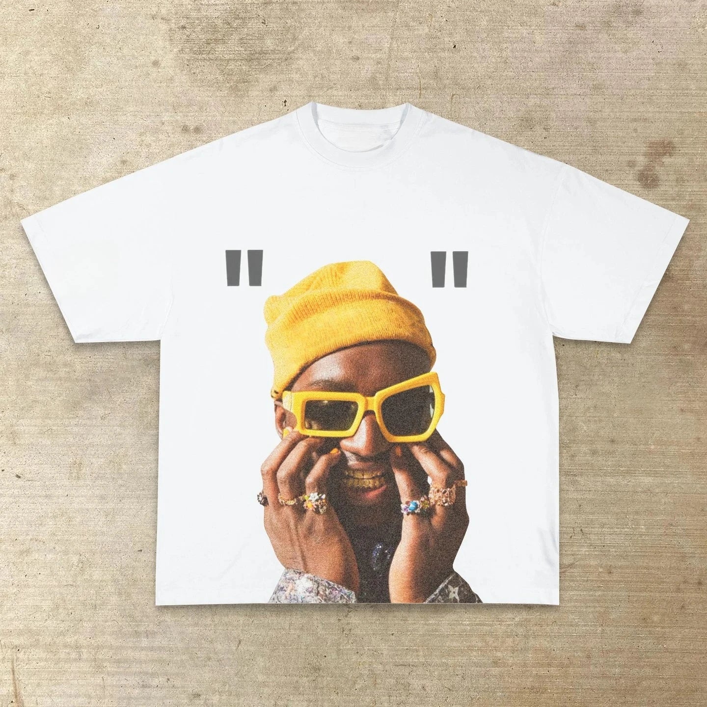 “Big Head” Short Sleeve Graphic Tee Harajuku Unisex (2000s)