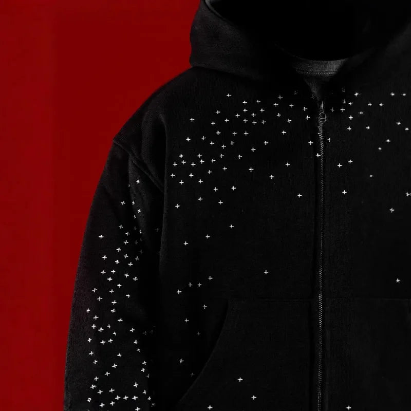 Star Diamond Hoodie Zip-Up Unisex